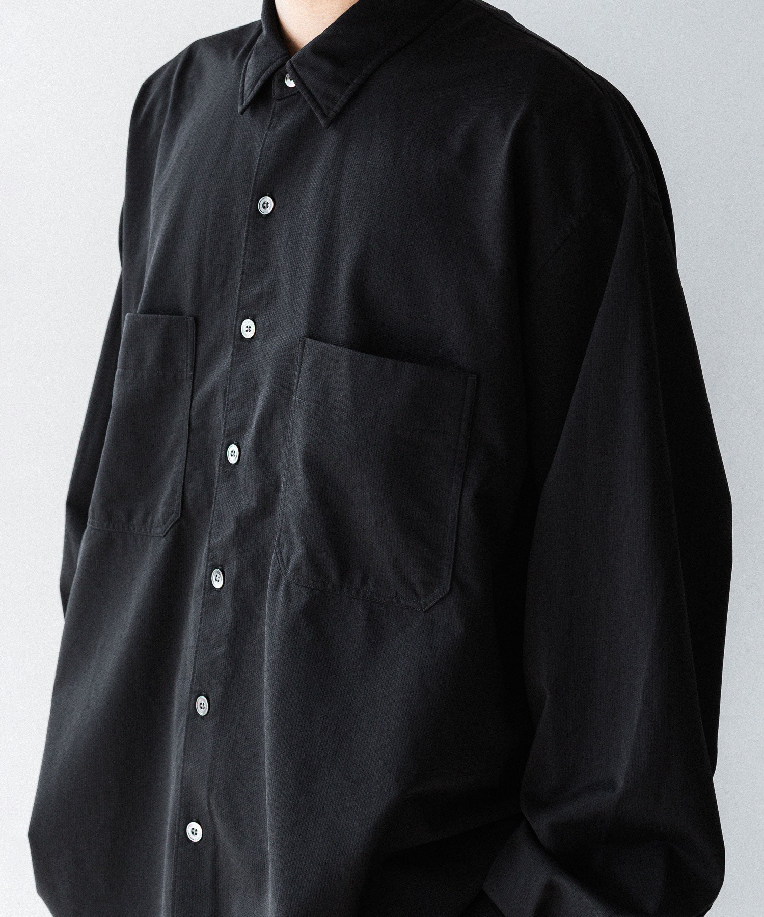KANEMASA PHIL.】36G NYLON BALISE SHIRT - BLACK DYE | 公式通販