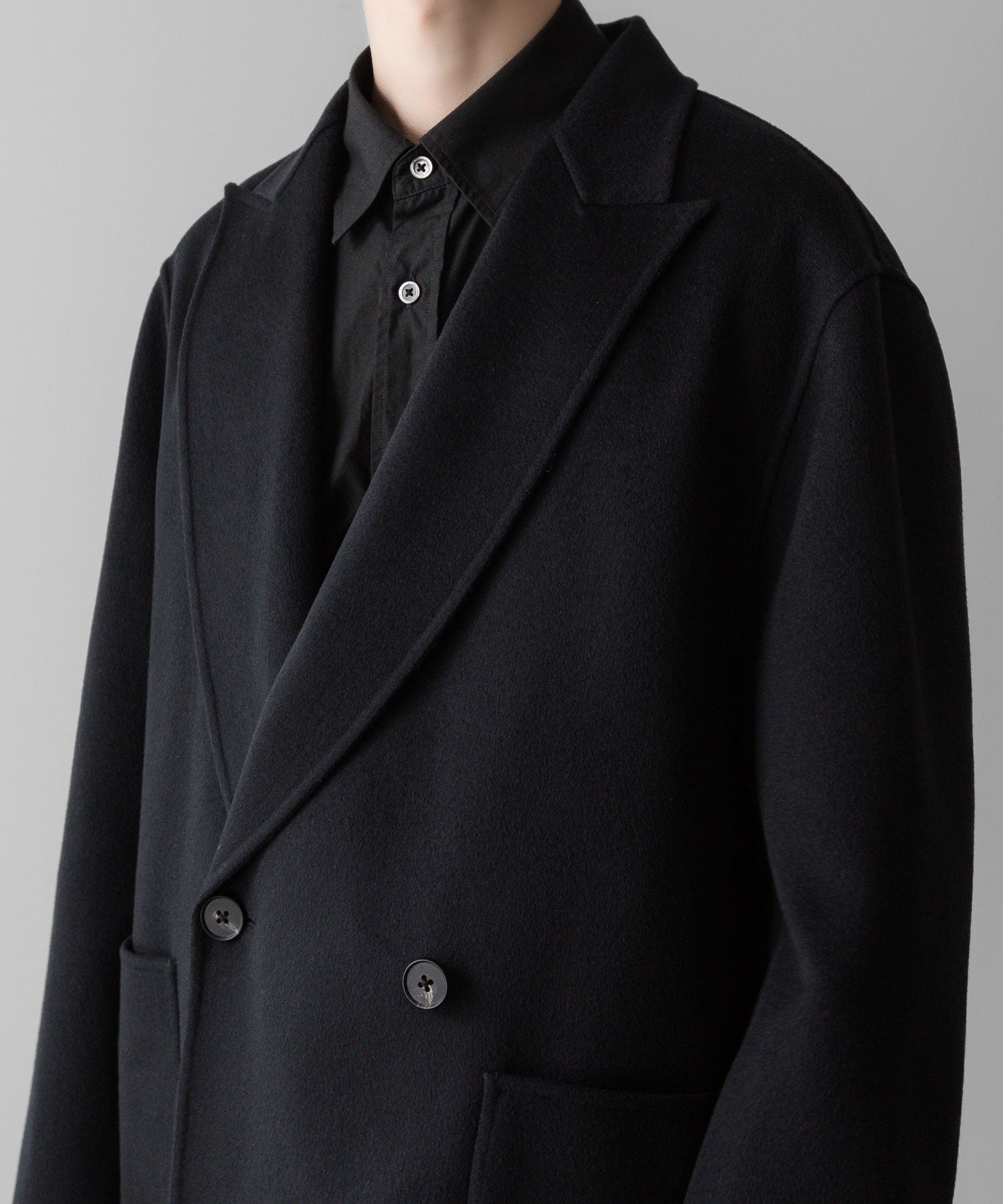 ssstein(シュタイン)の24AWコレクション REVERSIBLE PEAK LAPEL JACKET - BLACK × BLACK 公式通販サイトsession福岡セレクトショップ