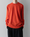 【ssstein】WOOL SILK KNIT CREW NECK LS - ORANGE