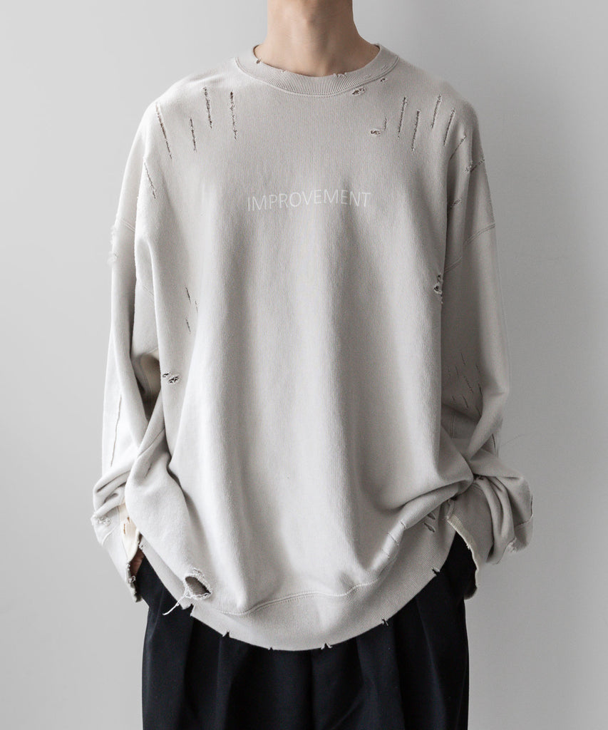 スウェット stein - Oversized Rebuild Sweat LS stein / シュタイン】OVERSIZED REBUILD SWEAT LS - GREIGE | 公式通販