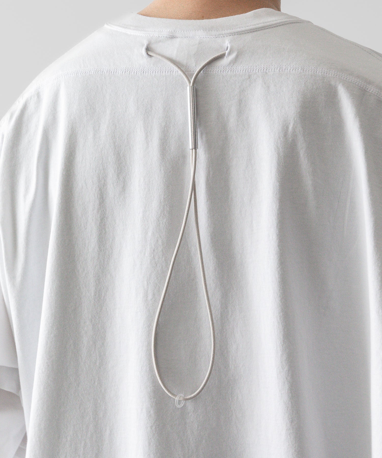 【 VEIN 】SUEDED CO JERSEY VESSEL L/S TEE - WHITE