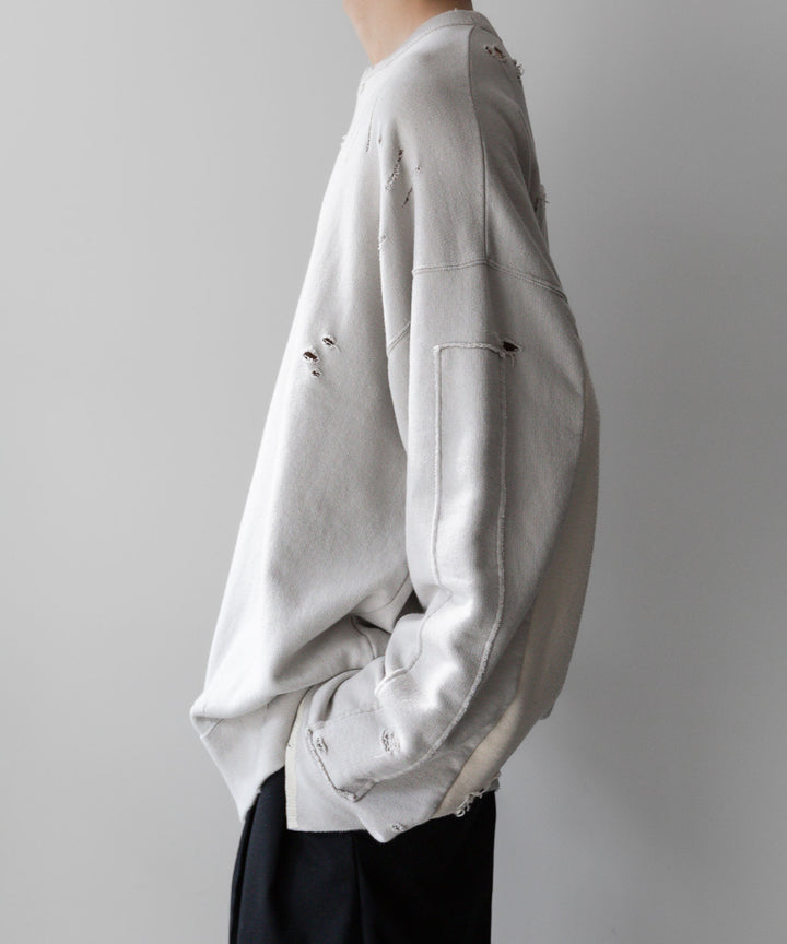stein(シュタイン)の23AWコレクションOVERSIZED REBUILD SWEAT LSのGREIGE
