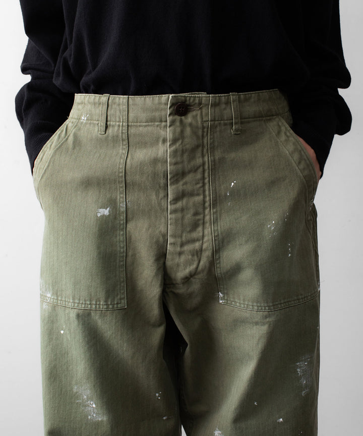 INTÉRIM - インテリムのMILK PAINT VINTAGE WASH ORGANIC COTTON US ARMY M-47 HBT BAKER PANTSのOLIVE公式通販サイトsession福岡セレクトショップ
