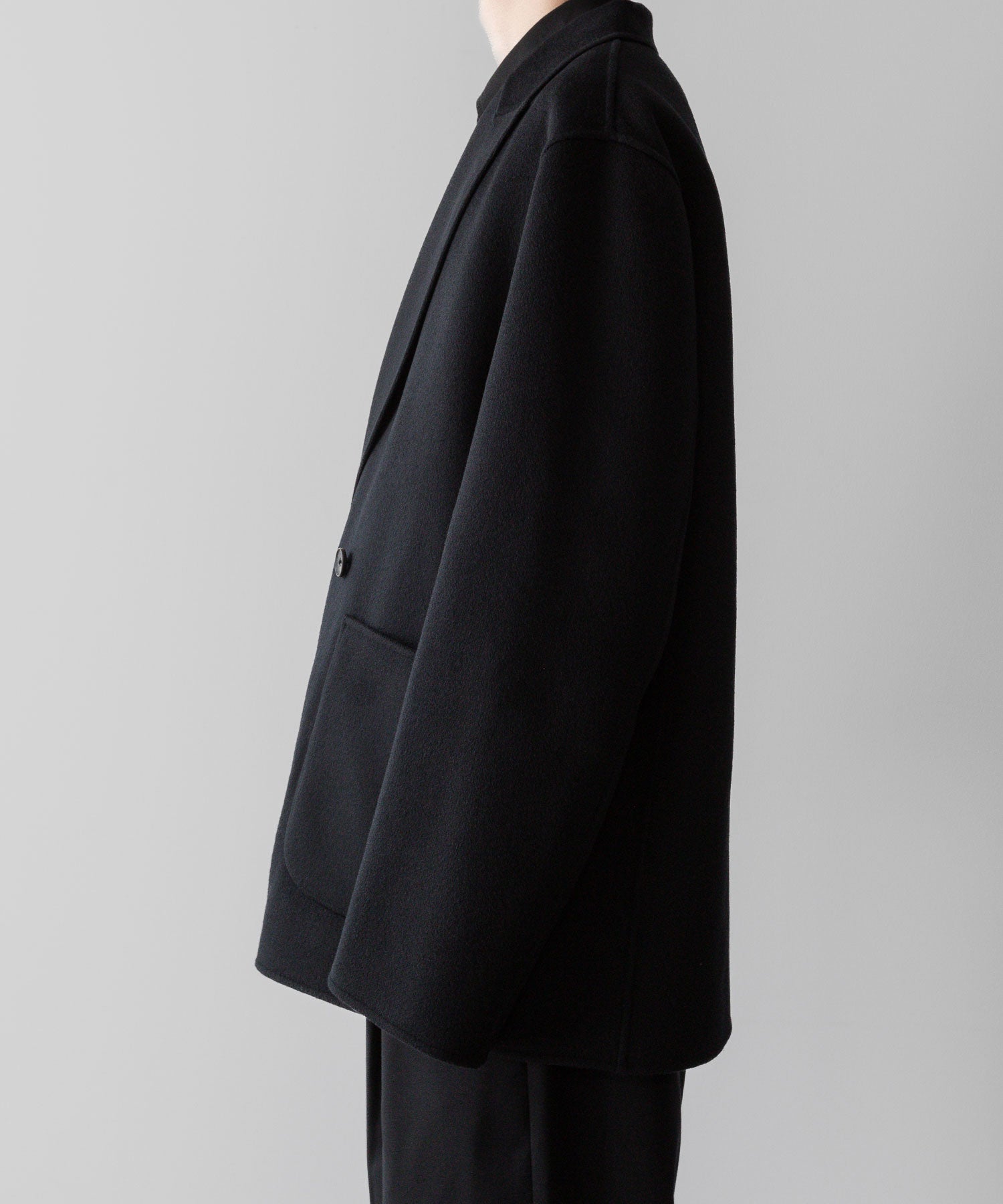 ssstein(シュタイン)の24AWコレクション REVERSIBLE PEAK LAPEL JACKET - BLACK × BLACK 公式通販サイトsession福岡セレクトショップ