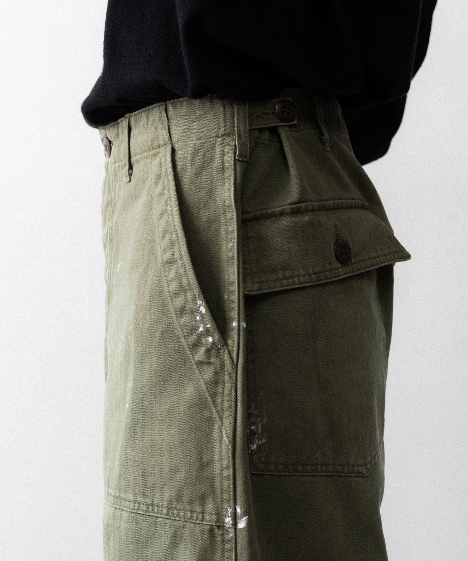 INTÉRIM/インテリム】 MILK PAINT VINTAGE WASH ORGANIC COTTON US
