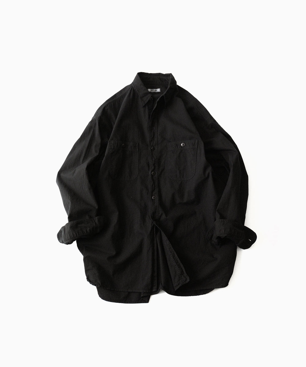 INTÉRI インテリムのBLACK SURFAR GARMENT DYE HYPER BIG MIL WORK SHIRT TYPE2のBLACK公式通販サイトsession福岡セレクトショップ