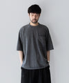 【INTÉRIM】    HYPER BIG VINTAGE FADE BLACK POCKET T-SHIRT - MID BLACK