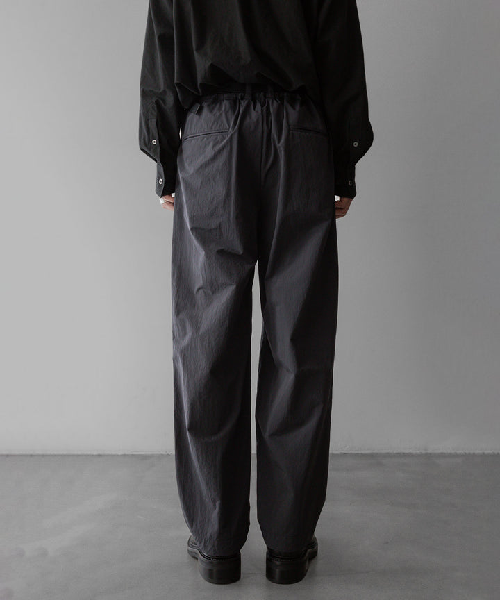 stein ssstein シュタインのWINDPROOF NYLON WIDE EASY TROUSERSのDARK GREY KHAKI公式通販サイトsession福岡セレクトショップ