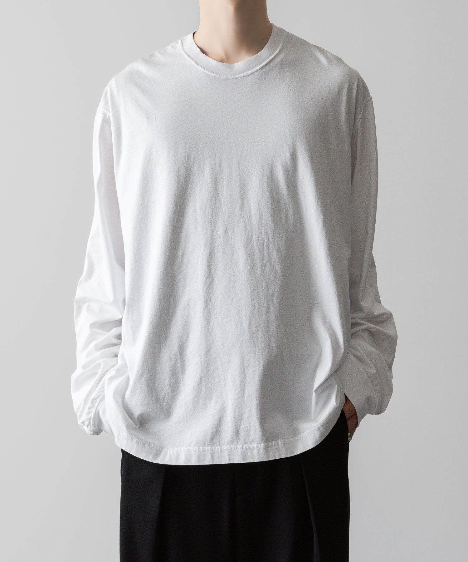 VEIN ヴェインのSUEDED CO JERSEY VESSEL L/S TEE - WHITEの公式通販サイトsession福岡セレクトショップ