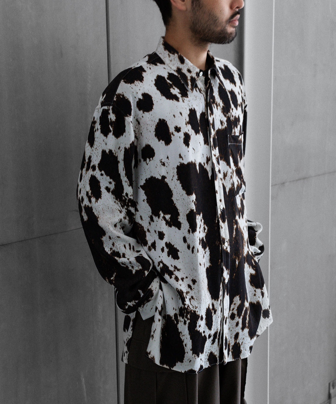 ANTHEM A-アンセムエーのLAYER PATTERN PRINTED SHIRTのFOG WHITE 公式通販サイトsession福岡セレクトショップ