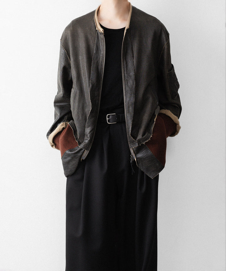 ANTHEM Aアンセムエー のCRACK TERRY MILITARY BLOUSON - BROWNの公式通販サイトsession福岡セレクトショップ