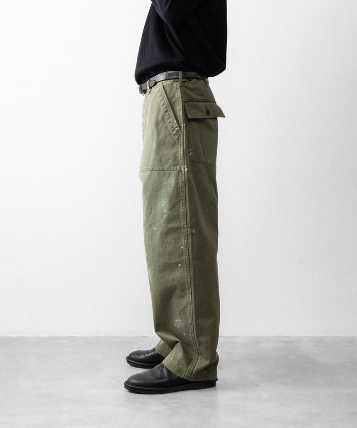 INTÉRIM - インテリムのMILK PAINT VINTAGE WASH ORGANIC COTTON US ARMY M-47 HBT BAKER PANTSのOLIVE公式通販サイトsession福岡セレクトショップ