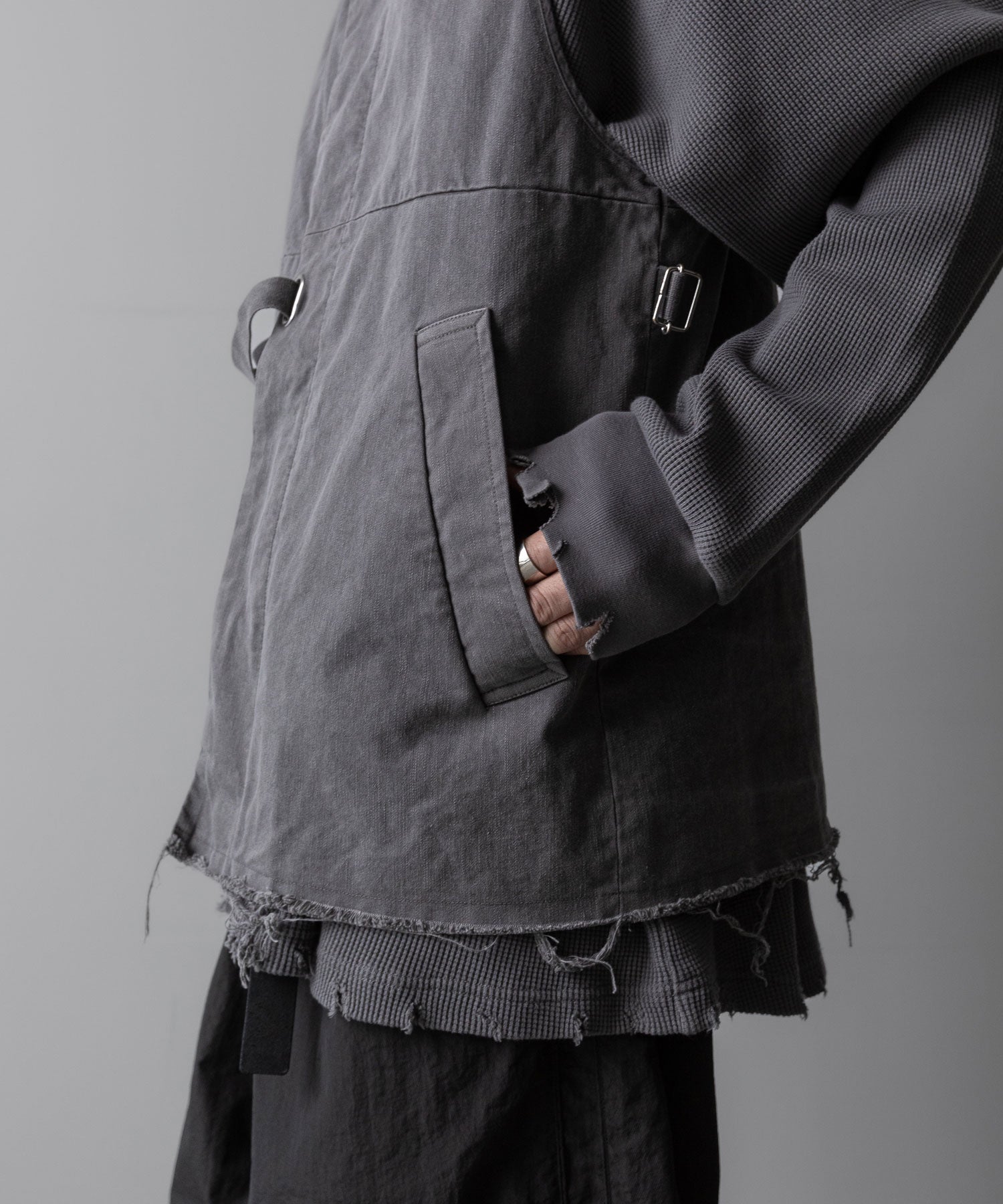 Fujimoto フジモトのOVERDYED WRAP VEST - BLACKの公式通販サイトsession福岡セレクトショップ