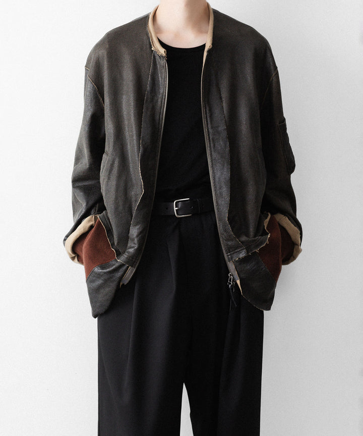 ANTHEM Aアンセムエー のCRACK TERRY MILITARY BLOUSON - BROWNの公式通販サイトsession福岡セレクトショップ