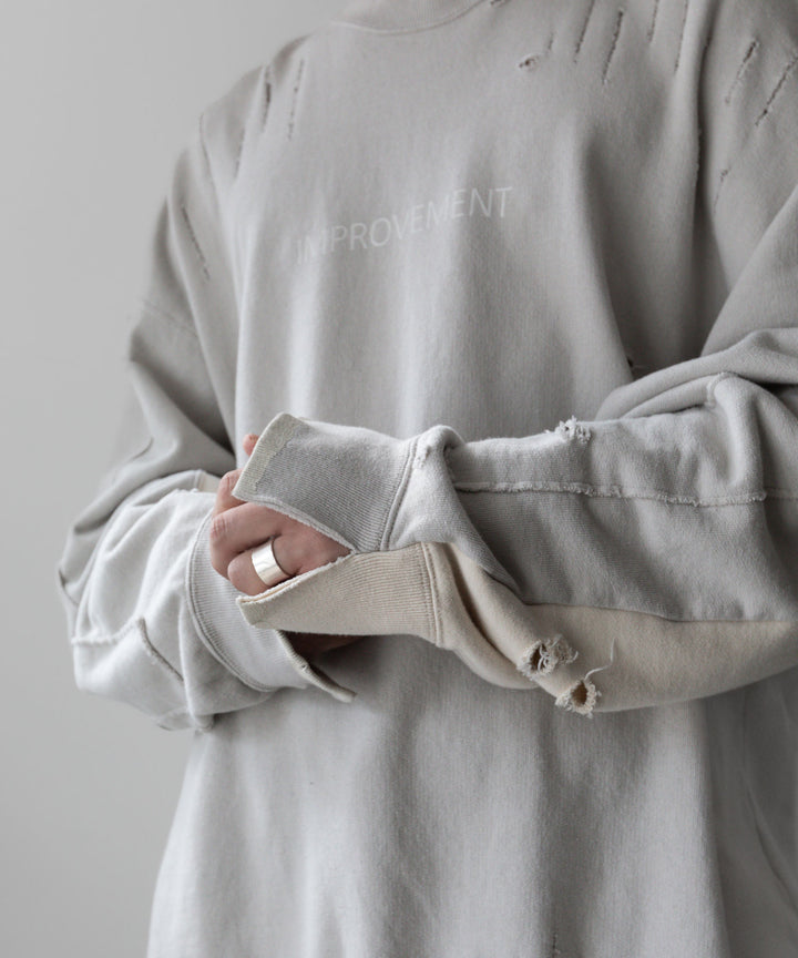 stein(シュタイン)の23AWコレクションOVERSIZED REBUILD SWEAT LSのGREIGE