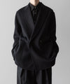 【ssstein】REVERSIBLE PEAK LAPEL JACKET - BLACK × BLACK