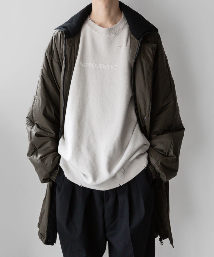 stein(シュタイン)の23AWコレクションOVERSIZED REBUILD SWEAT LSのGREIGE
