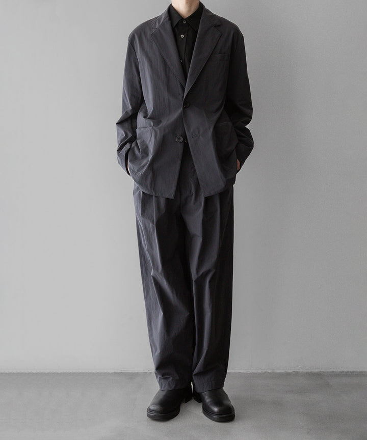 stein ssstein シュタインのWINDPROOF NYLON WIDE EASY TROUSERSのDARK GREY KHAKI公式通販サイトsession福岡セレクトショップ