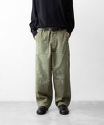画像をギャラリービューアに読み込む, INTÉRIM - インテリムのMILK PAINT VINTAGE WASH ORGANIC COTTON US ARMY M-47 HBT BAKER PANTSのOLIVE公式通販サイトsession福岡セレクトショップ
