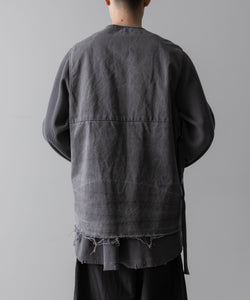 Fujimoto フジモトのOVERDYED WRAP VEST - BLACKの公式通販サイトsession福岡セレクトショップ