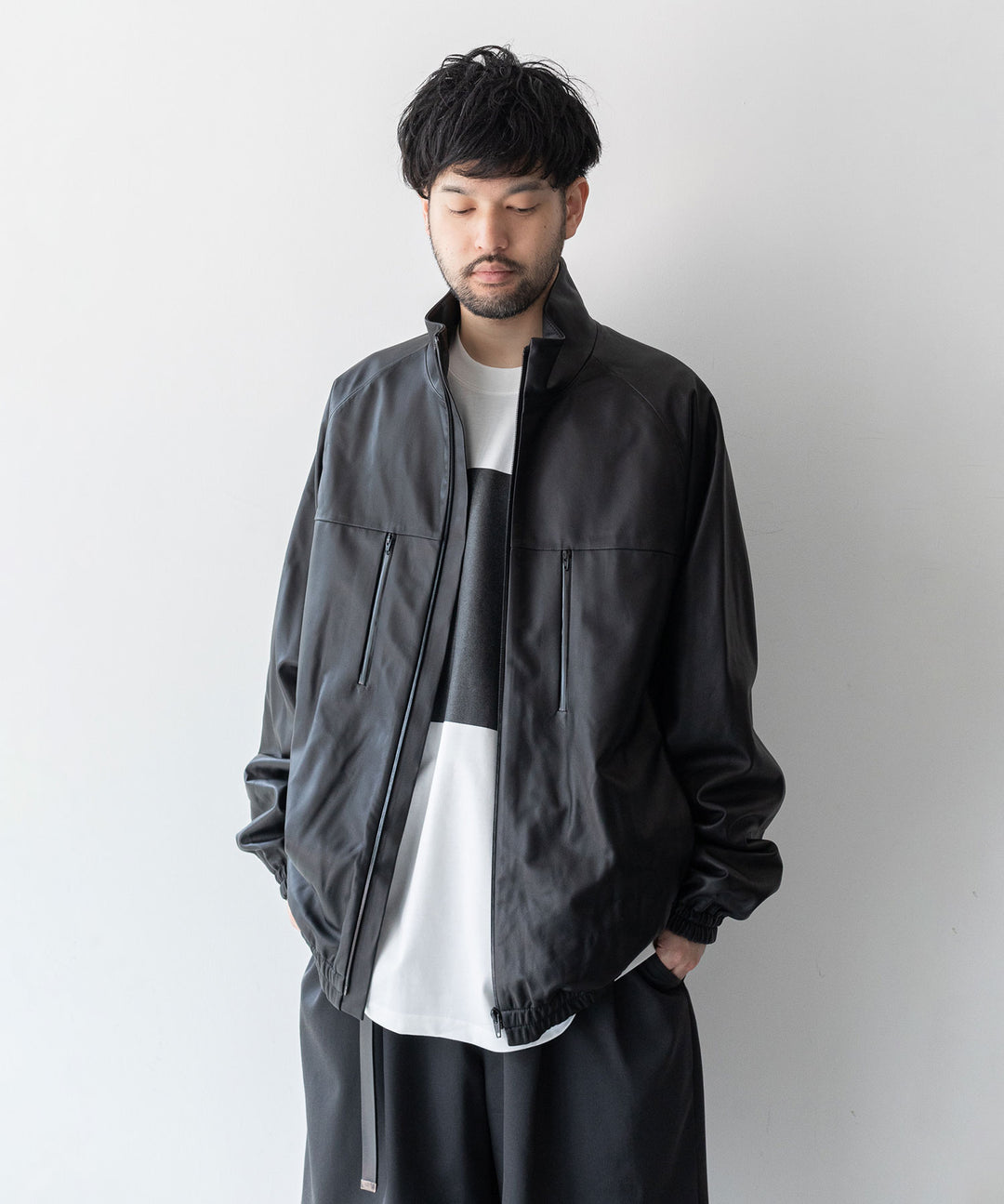 【stein】 LEATHER WINDBREAKER JACKET - BLACK シュタイン 23AW sessionセッション福岡セレクトショップ 公式通販サイト