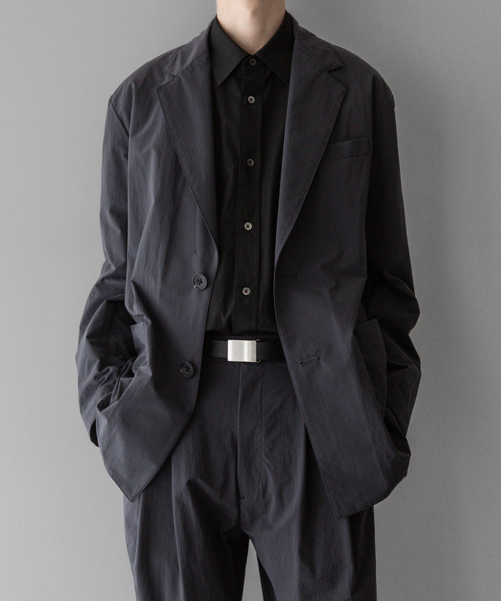 stein ssstein シュタインのWINDPROOF NYLON WIDE EASY TROUSERSのDARK GREY KHAKI公式通販サイトsession福岡セレクトショップ
