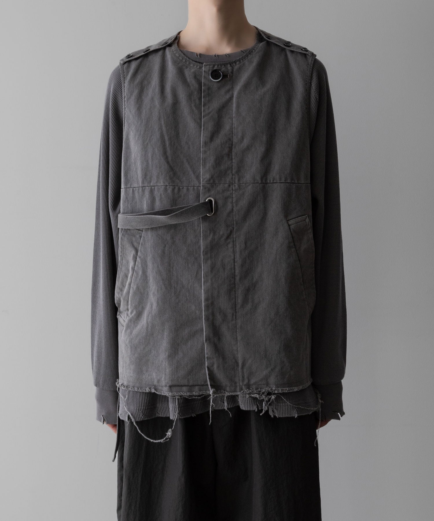 Fujimoto フジモトのOVERDYED WRAP VEST - BLACKの公式通販サイトsession福岡セレクトショップ