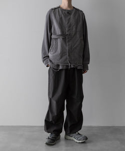 Fujimoto フジモトのOVERDYED WRAP VEST - BLACKの公式通販サイトsession福岡セレクトショップ