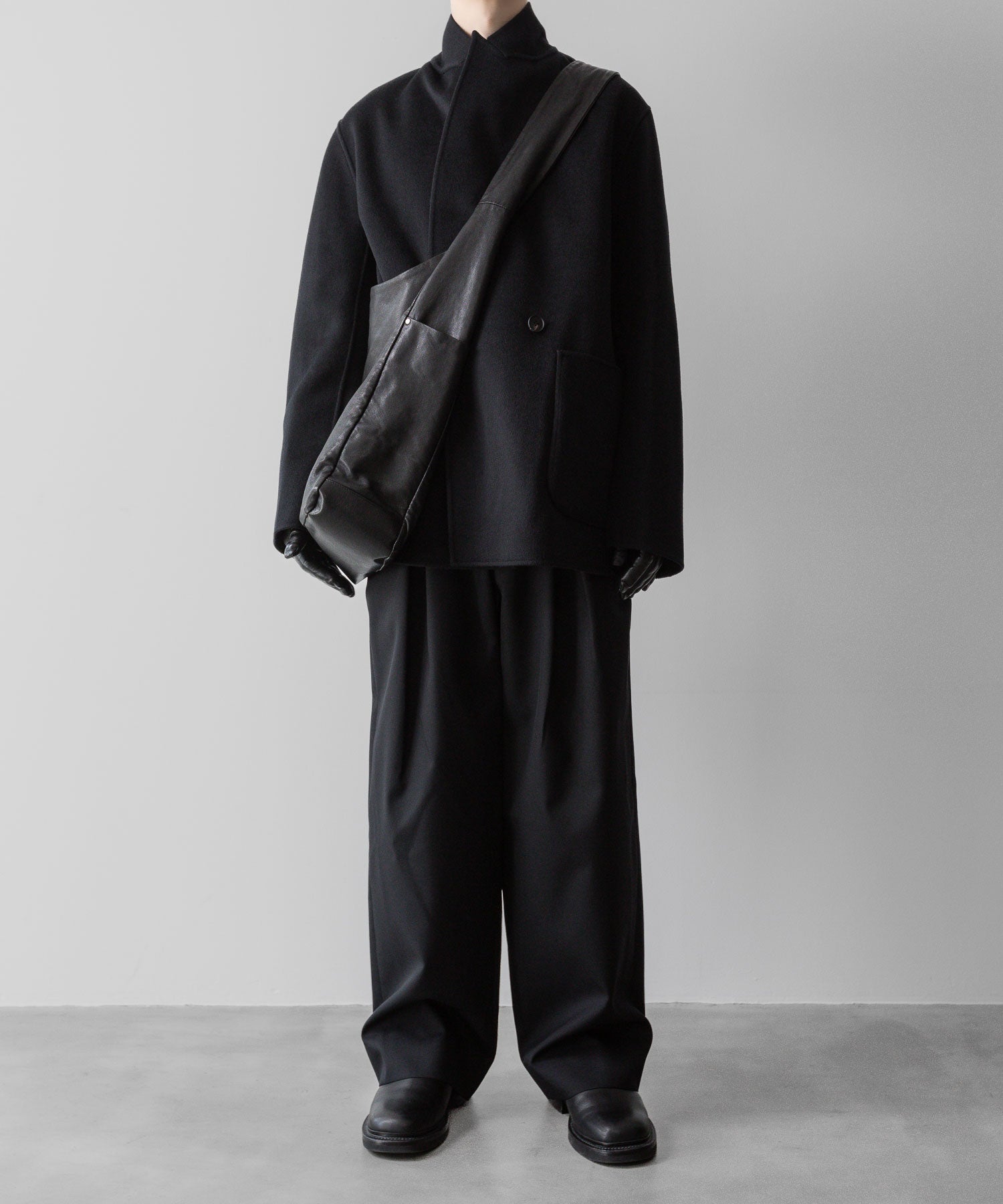 ssstein(シュタイン)の24AWコレクション EASY WIDE TROUSERS (2/72梳毛フラノ) - BLACK 公式通販サイトsession福岡セレクトショップ