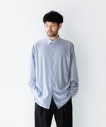 画像をギャラリービューアに読み込む, KANEMASA PHIL. カネマサフィルの46G STRIPE MODEST SHIRTのSAX BLACK公式通販session福岡セレクトショップ
