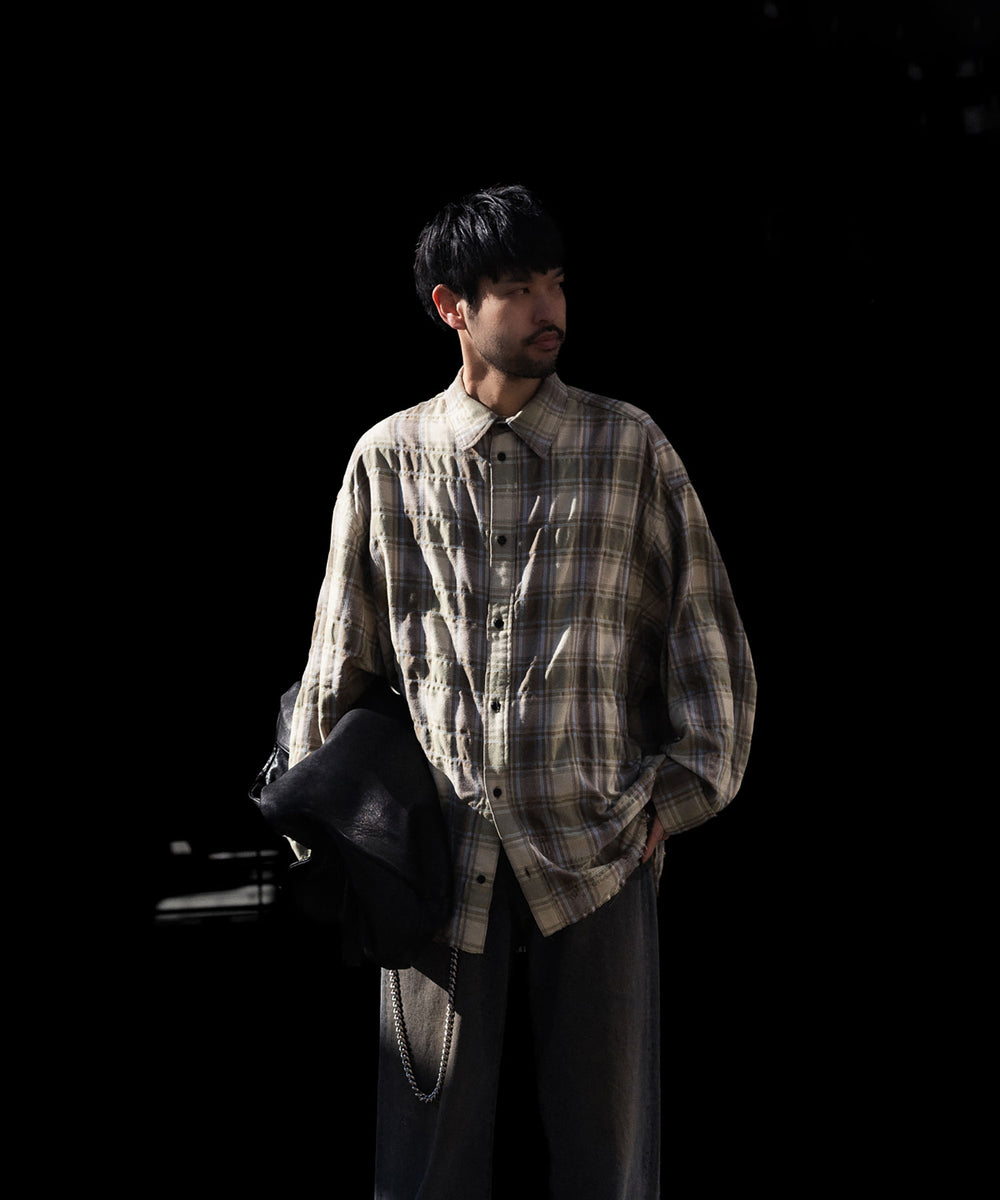 CODA コーダ YELLOW BROWN CHECKED WASHED THRASHED STRUCTURED SHIRTのYELLOW BROWN CHECK 公式通販サイトsession福岡セレクトショップ