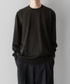 【ssstein】WOOL SILK KNIT CREW NECK LS - MILITARY KHAKI