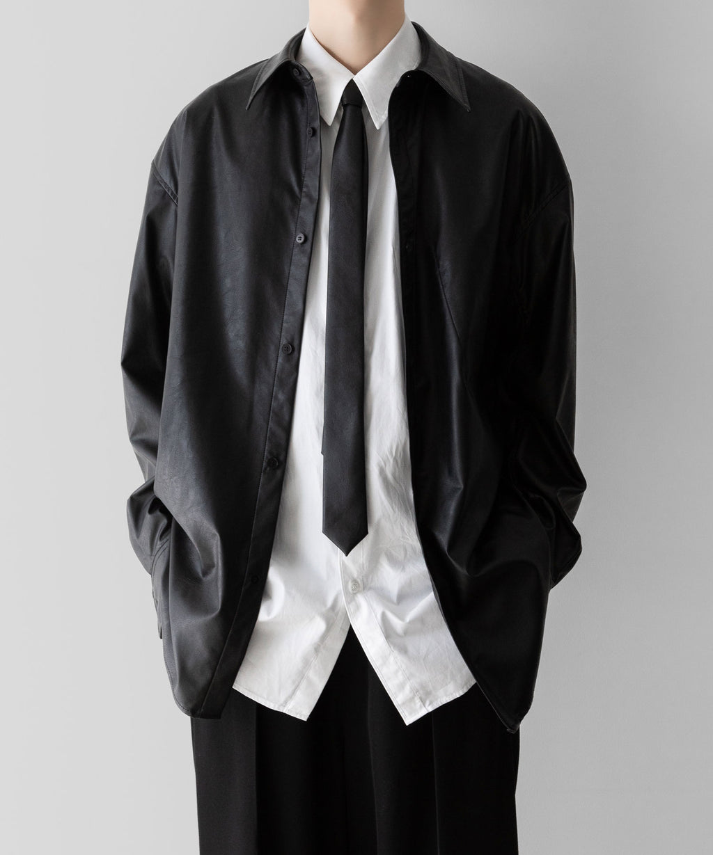 VEIN ヴェインのSYNTHETIC LEATHER NARROW TIE - BLACKの公式通販サイトsession福岡セレクトショップ