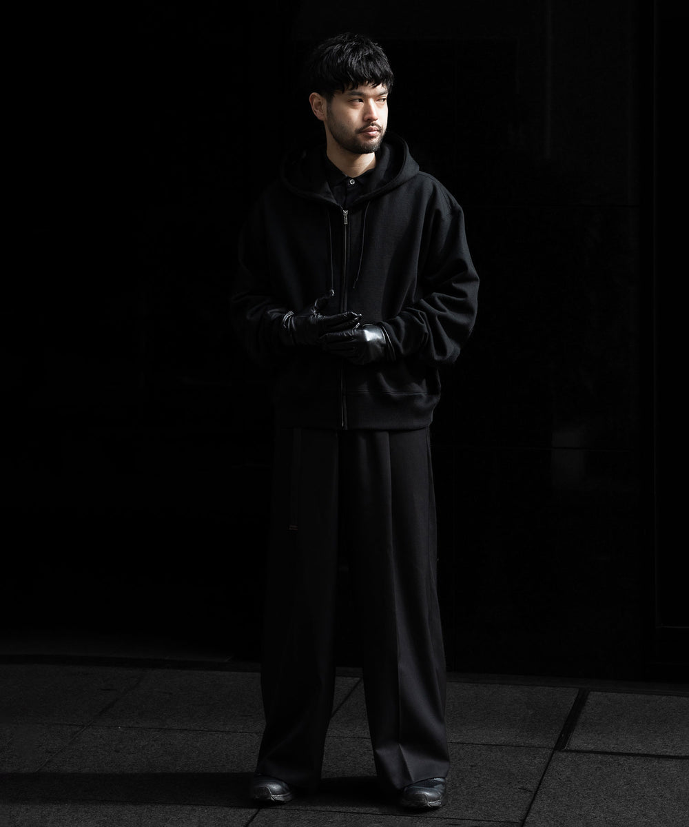 stein(シュタイン)の24SSコレクションUNTWISTED YARN SWEAT ZIP UP HOODYのBLACK
