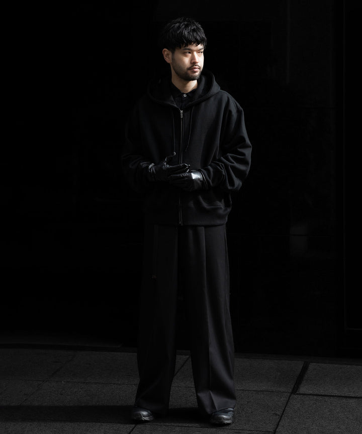 stein(シュタイン)の24SSコレクションUNTWISTED YARN SWEAT ZIP UP HOODYのBLACK