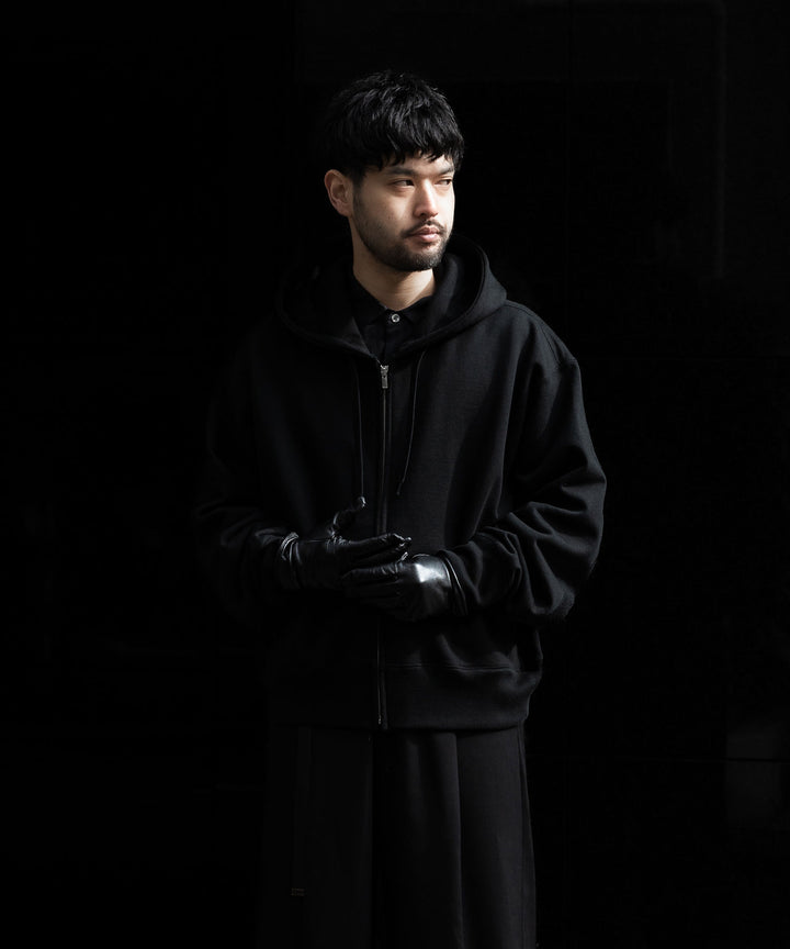 stein(シュタイン)の24SSコレクションUNTWISTED YARN SWEAT ZIP UP HOODYのBLACK