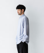画像をギャラリービューアに読み込む, KANEMASA PHIL. カネマサフィルの46G STRIPE MODEST SHIRTのSAX BLACK公式通販session福岡セレクトショップ

