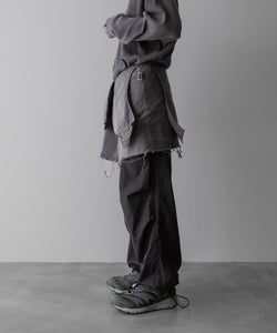 Fujimoto フジモトのOVERDYED WRAP VEST - BLACKの公式通販サイトsession福岡セレクトショップ