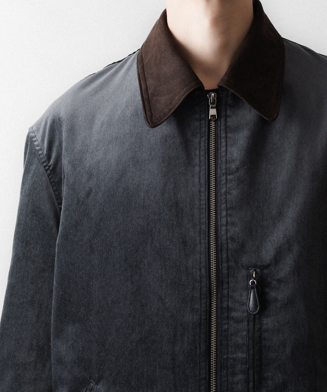 ANTHEM Aアンセムエー のCOTTON VELVET MINIMAL RIDING JACKET - CARBONの公式通販サイトsession福岡セレクトショップ