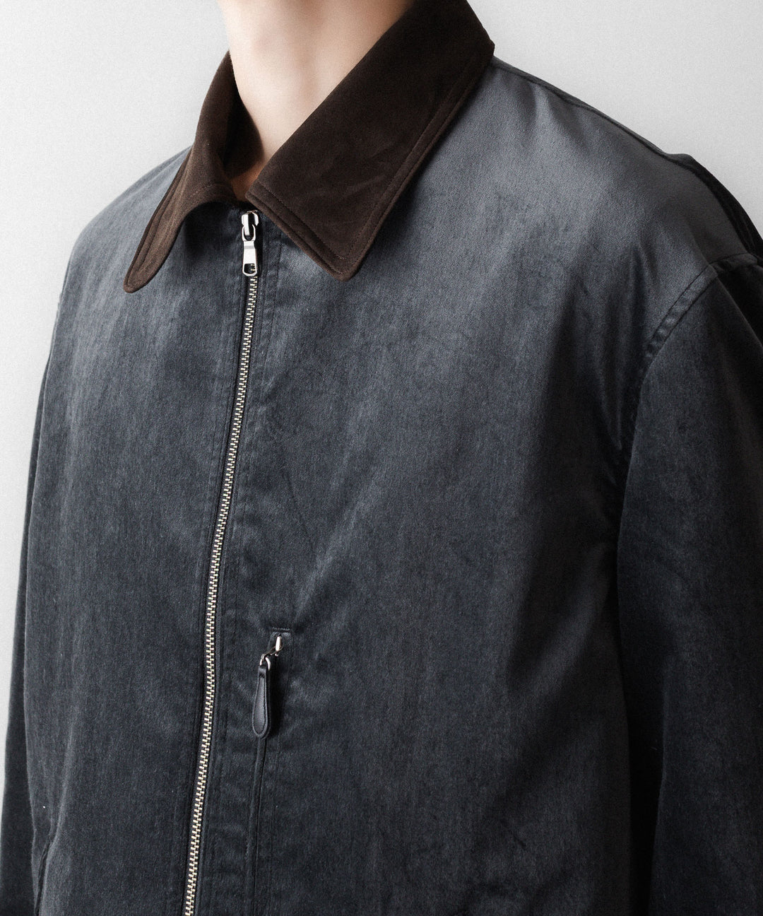 ANTHEM Aアンセムエー のCOTTON VELVET MINIMAL RIDING JACKET - CARBONの公式通販サイトsession福岡セレクトショップ