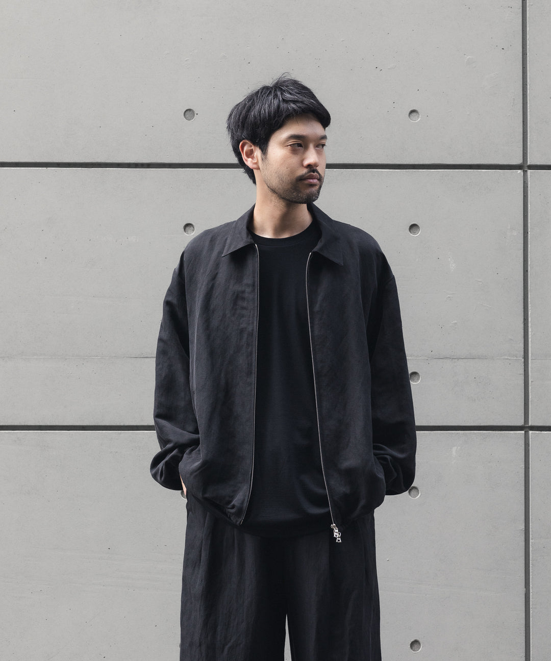 ssstein(シュタイン)のSILK LINEN TWILL LIGHT ZIP JACKET - BLACKの公式通販サイトsession福岡セレクトショップ