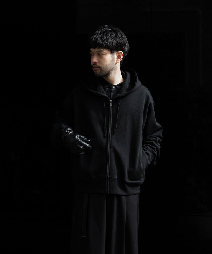stein(シュタイン)の24SSコレクションUNTWISTED YARN SWEAT ZIP UP HOODYのBLACK
