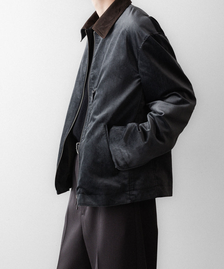 ANTHEM Aアンセムエー のCOTTON VELVET MINIMAL RIDING JACKET - CARBONの公式通販サイトsession福岡セレクトショップ