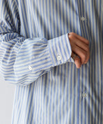 画像をギャラリービューアに読み込む, KANEMASA PHIL. カネマサフィルの46G STRIPE MODEST SHIRTのSAX BLACK公式通販session福岡セレクトショップ
