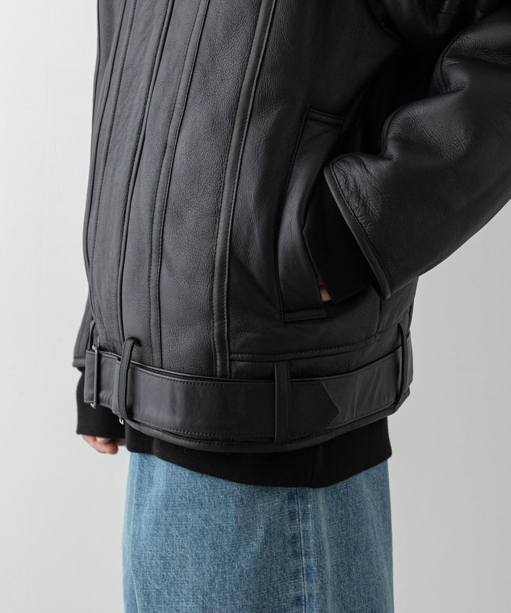 stein シュタイン 23AW MOUTON RACING JACKET - BLACK sessionセッション福岡セレクトショップ 公式通販サイト