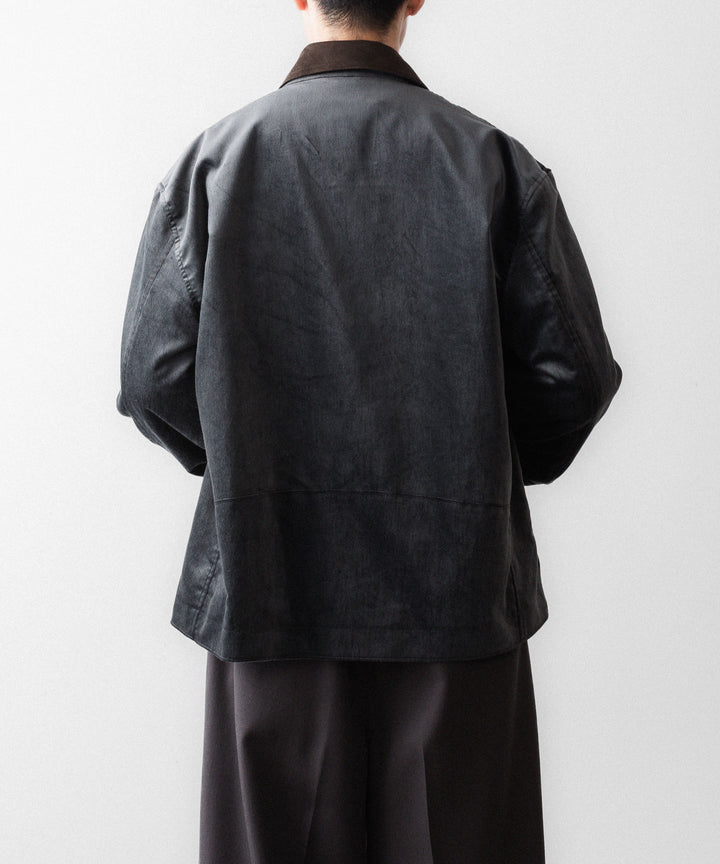 ANTHEM Aアンセムエー のCOTTON VELVET MINIMAL RIDING JACKET - CARBONの公式通販サイトsession福岡セレクトショップ