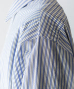 画像をギャラリービューアに読み込む, KANEMASA PHIL. カネマサフィルの46G STRIPE MODEST SHIRTのSAX BLACK公式通販session福岡セレクトショップ
