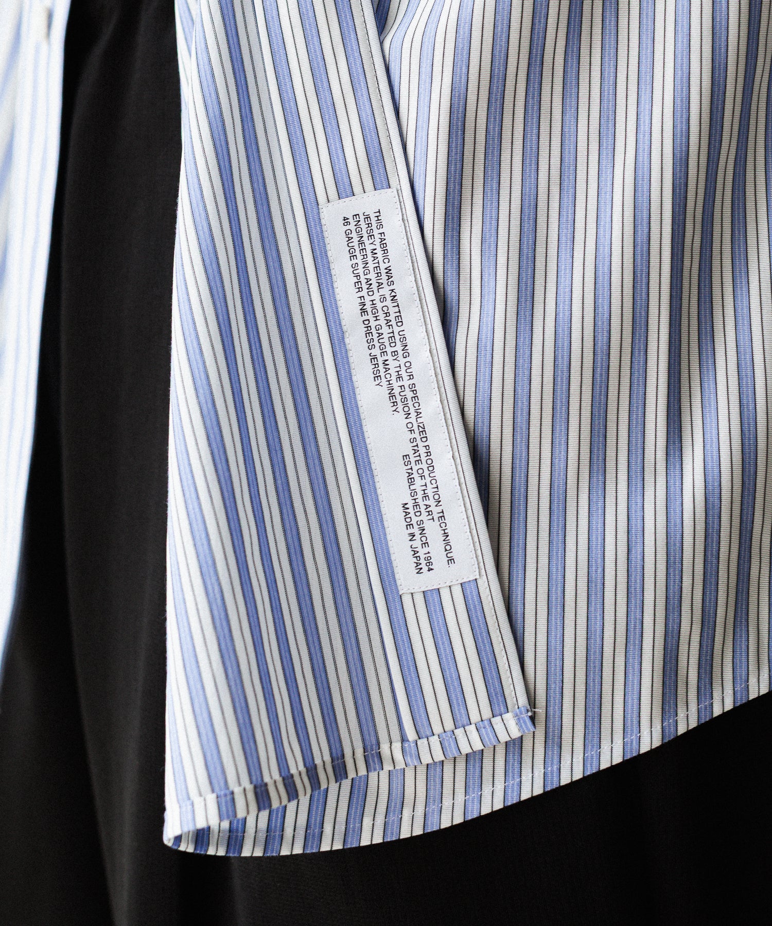 KANEMASA PHIL.】46G STRIPE MODEST SHIRT - SAX BLACK | 公式通販
