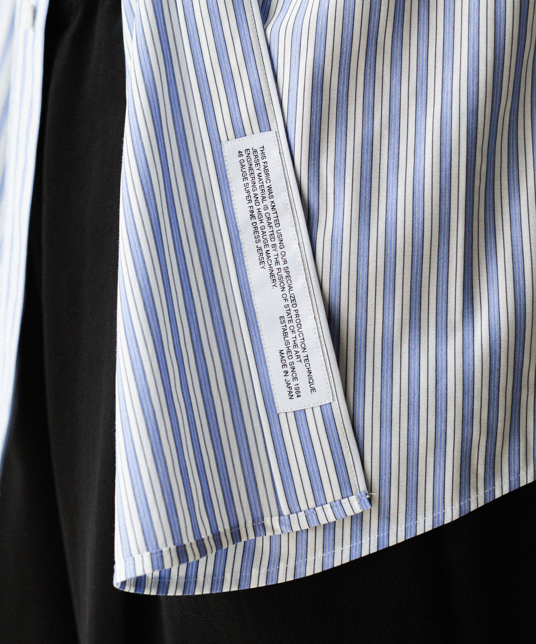 KANEMASA PHIL. カネマサフィルの46G STRIPE MODEST SHIRTのSAX BLACK公式通販session福岡セレクトショップ