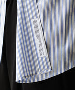 画像をギャラリービューアに読み込む, KANEMASA PHIL. カネマサフィルの46G STRIPE MODEST SHIRTのSAX BLACK公式通販session福岡セレクトショップ
